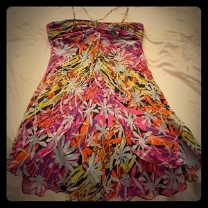 Strappy multi color dress